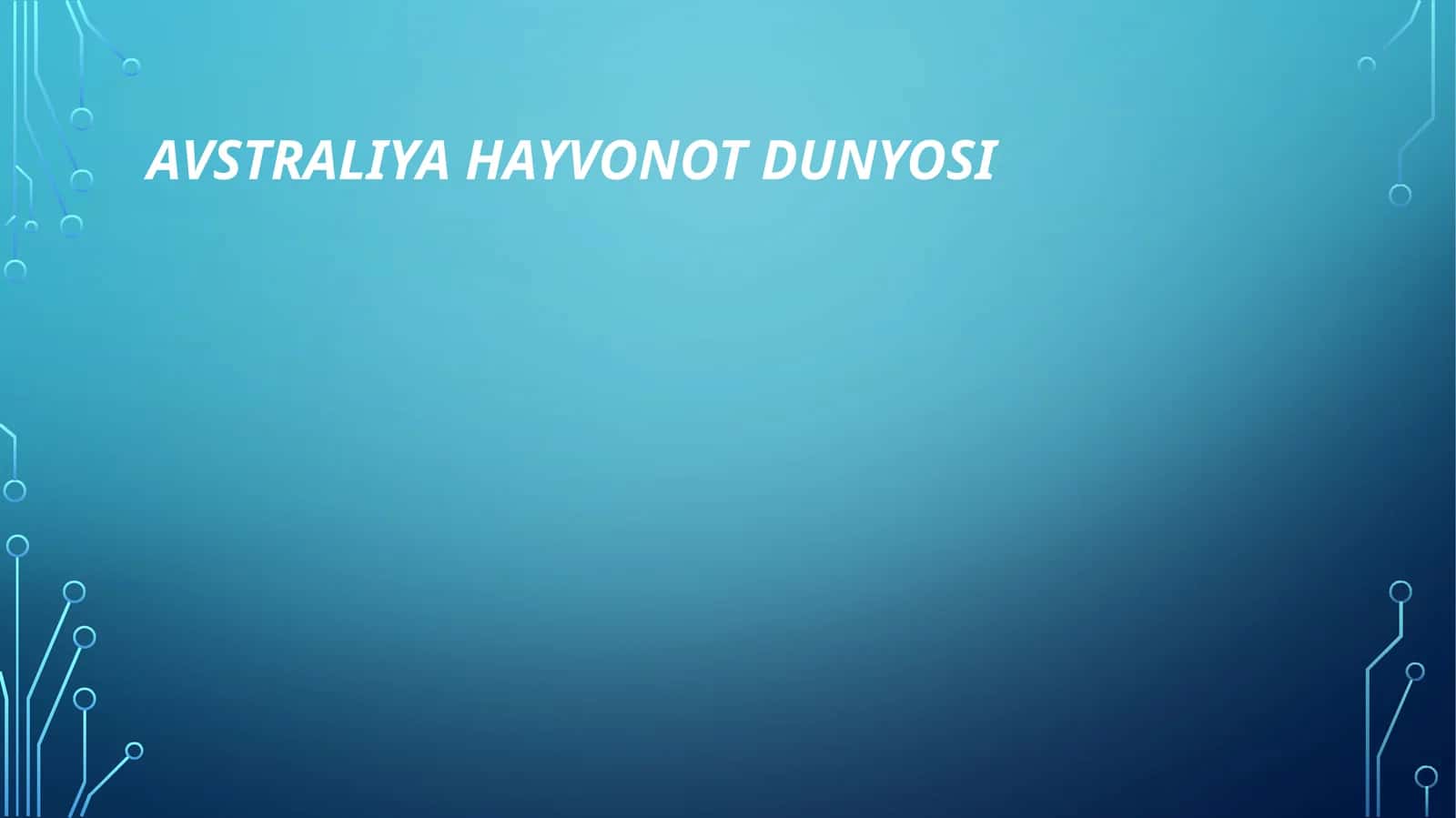Avstraliya hayvonot dunyosi