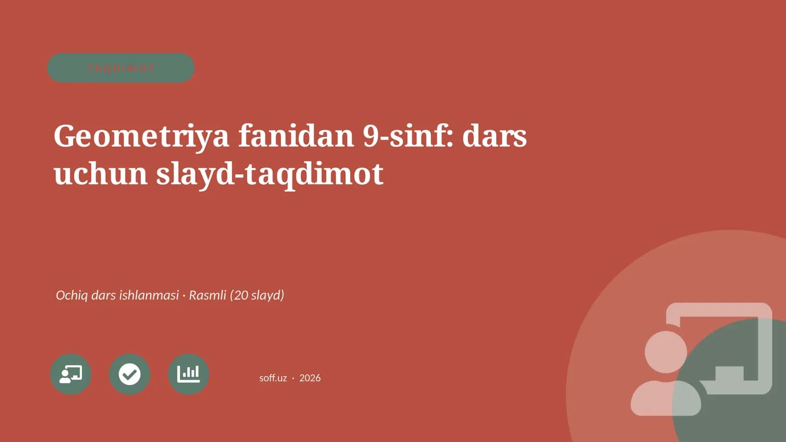 Geometriya fanidan 9-sinf: dars uchun slayd-taqdimot
