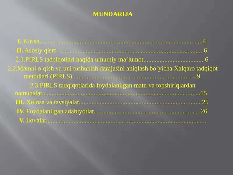 PIRLS tadqiqotlari