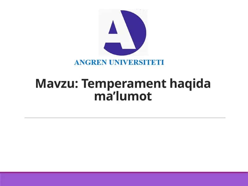 Temperament