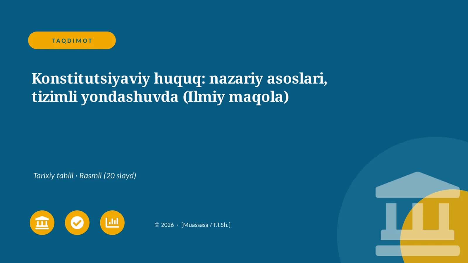 Konstitutsiyaviy huquq: nazariy asoslari, tizimli yondashuvda