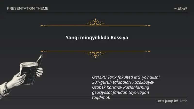 Yangi mingyillikda Rossiya
