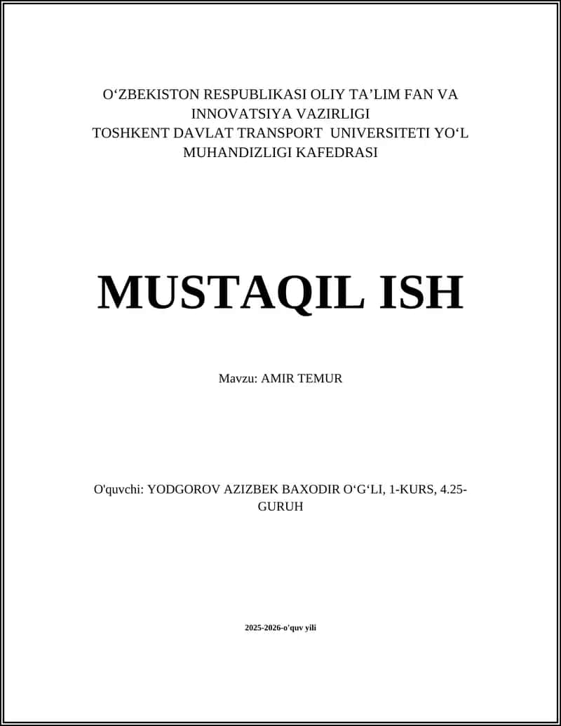 AMIR TEMUR