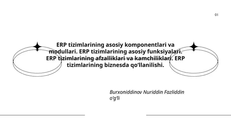 ERP tizimlarining asosiy komponentlari va modullari