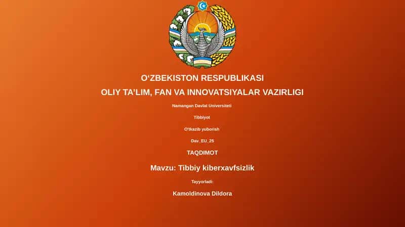 Tibbiy kiberxavfsizlik