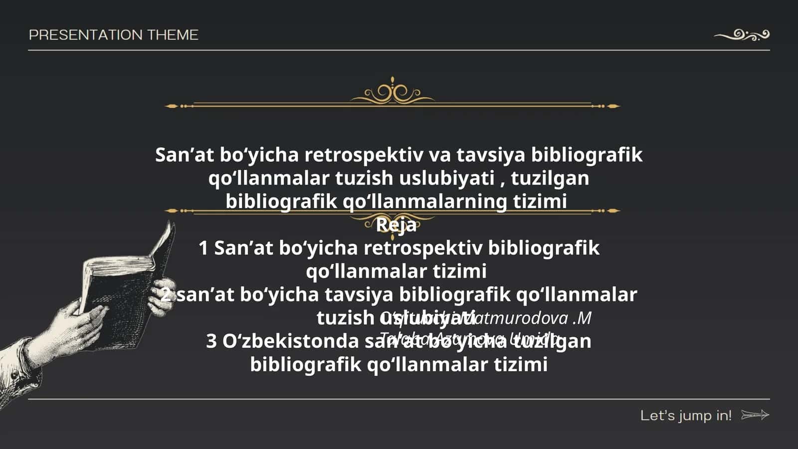 Sanʼat boʻyicha retrospektiv va tavsiya bibliografik qoʻllanmalar tuzish uslubiyati