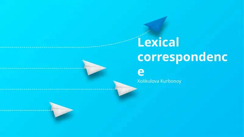 Lexical correspondence