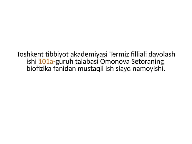 Bionika asoslari va uning inson hayotidagi o’rni.
