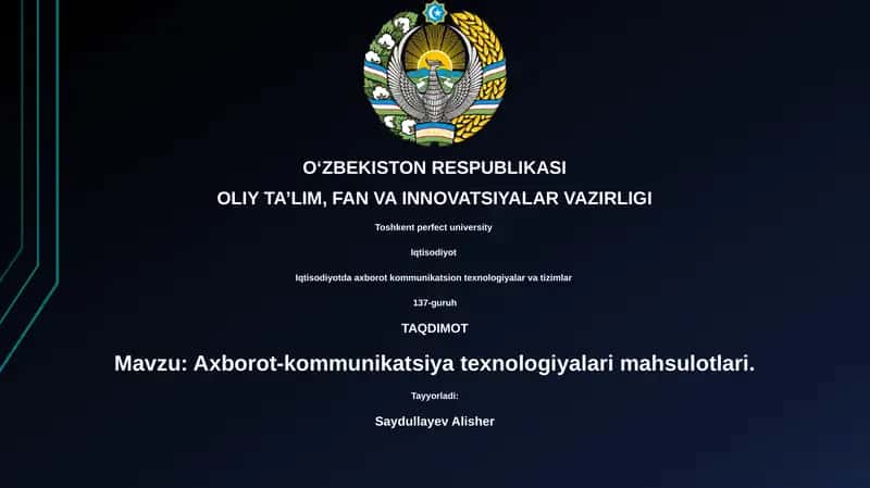 Axborot-kommunikatsiya texnologiyalari mahsulotlari