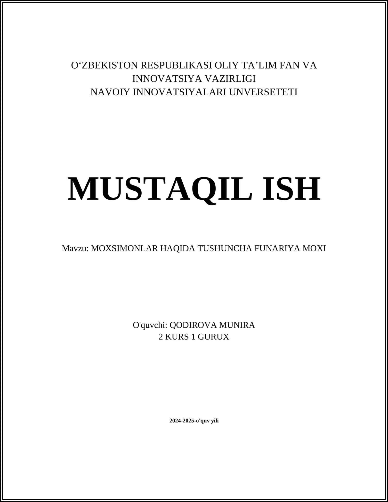 FUNARIYA MOXI BIOLOGIYASI
