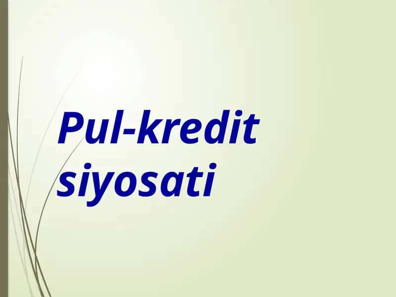 Pul-kredit siyosati