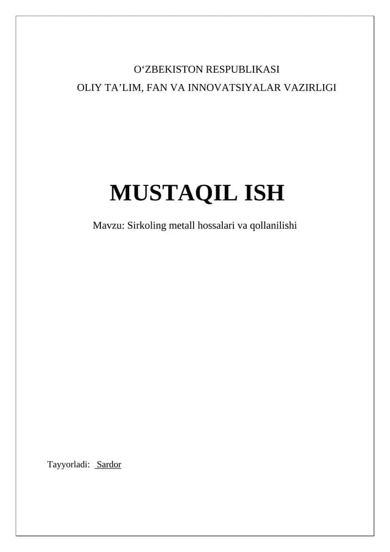 Dumaloq metall arralarini qo'llash