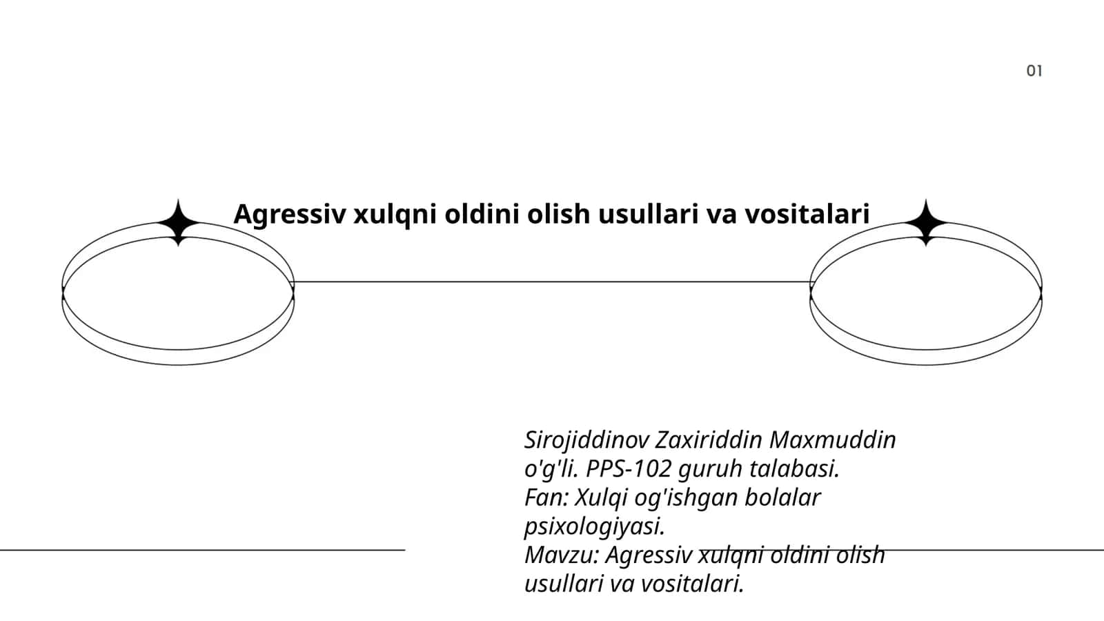 Agressiv xulqni oldini olish usullari va vositalari