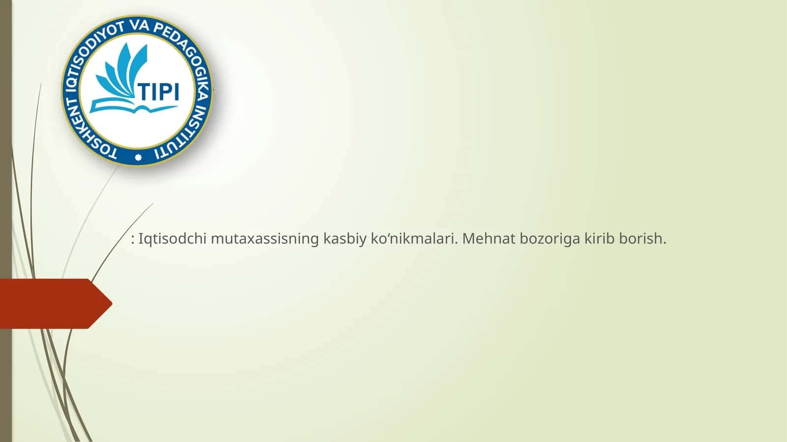 Iqtisodchi mutaxassisning kasbiy ko‘nikmalari