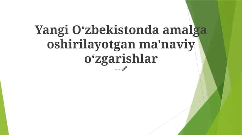 Ma'nviy o'zgarishlar davlat nazorati