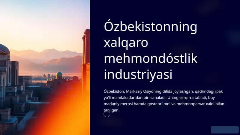 Ózbekistonning xalqaro mehmondóstlik industriyasi
