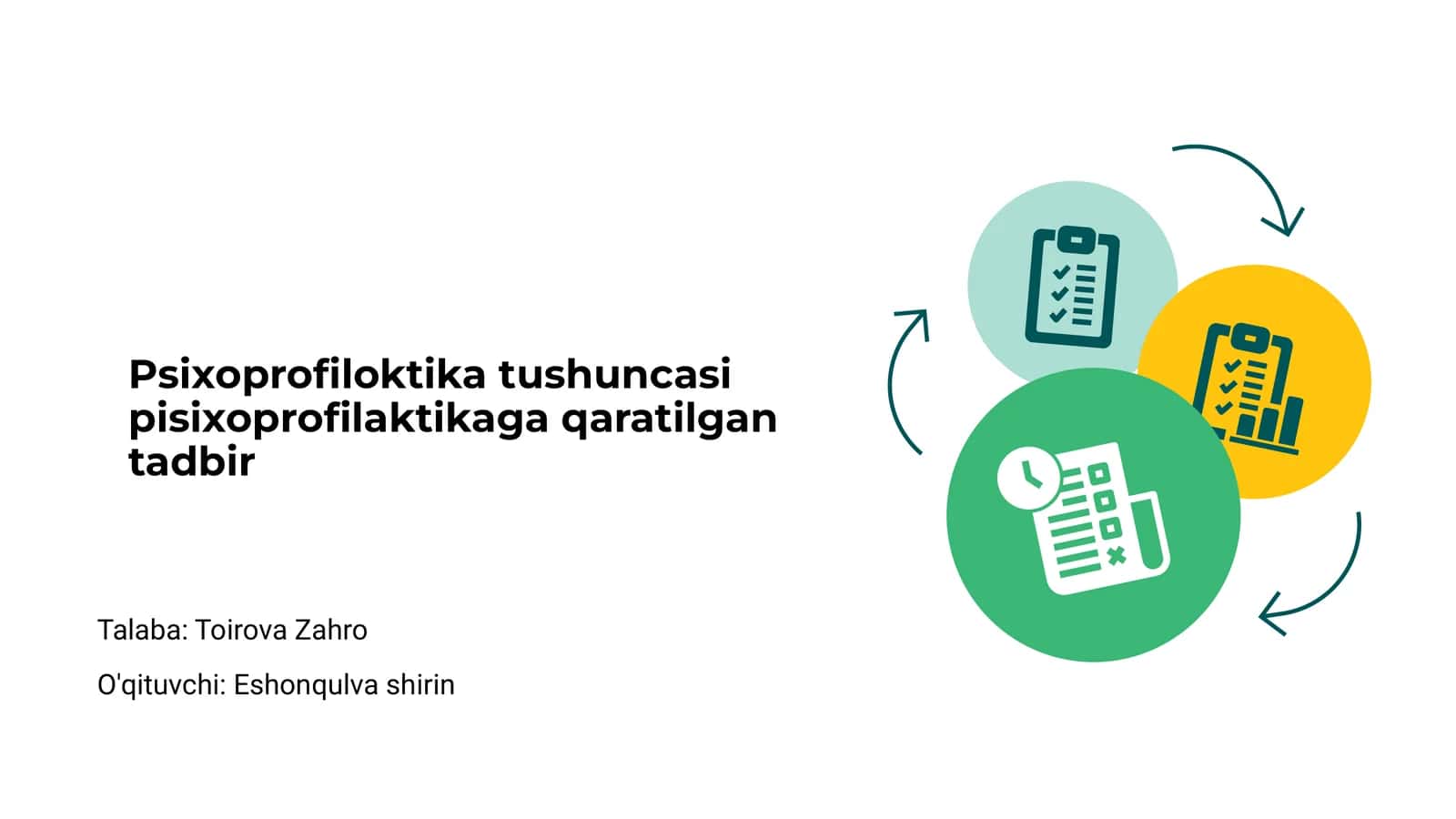 Psixoprofiloktika tushuncasi pisixoprofilaktikaga qaratilgan tadbir