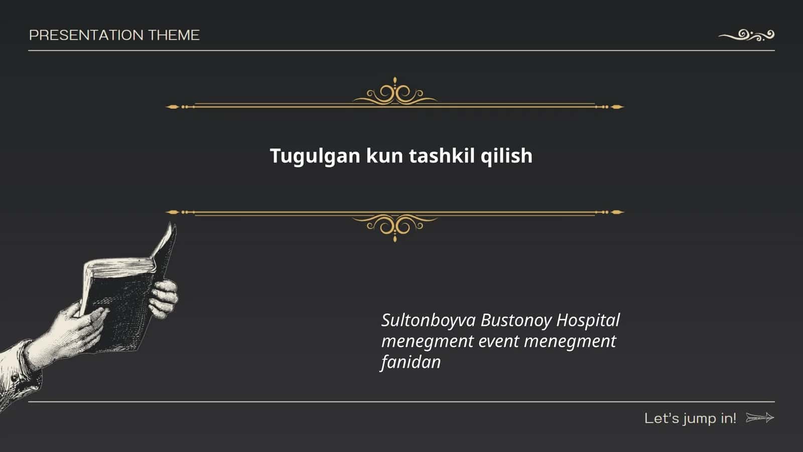 Tugulgan kun tashkil qilish
