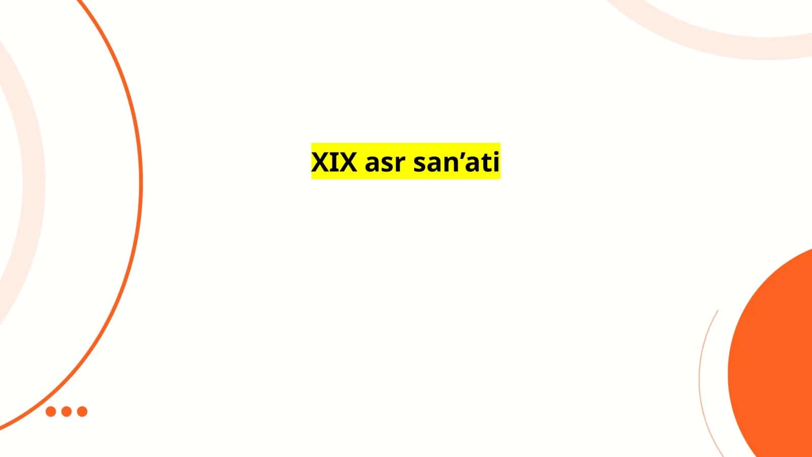 XIX asr san’ati