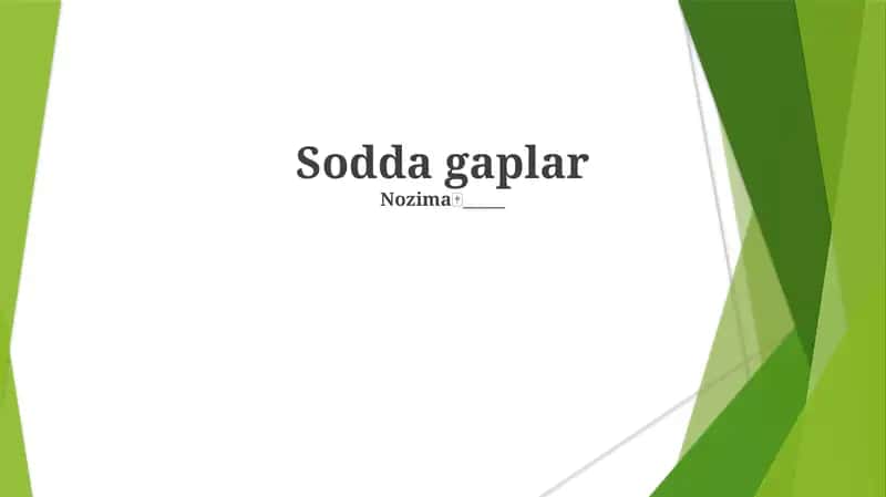 Sodda gaplar