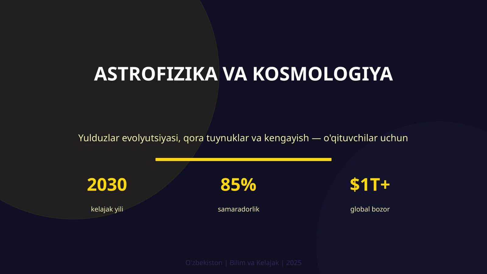 ASTROFIZIKA VA KOSMOLOGIYA