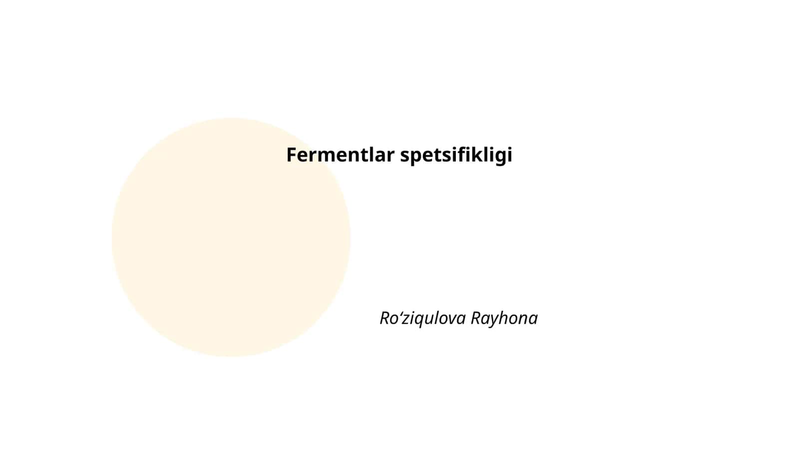 Fermentlar spetsifikligi