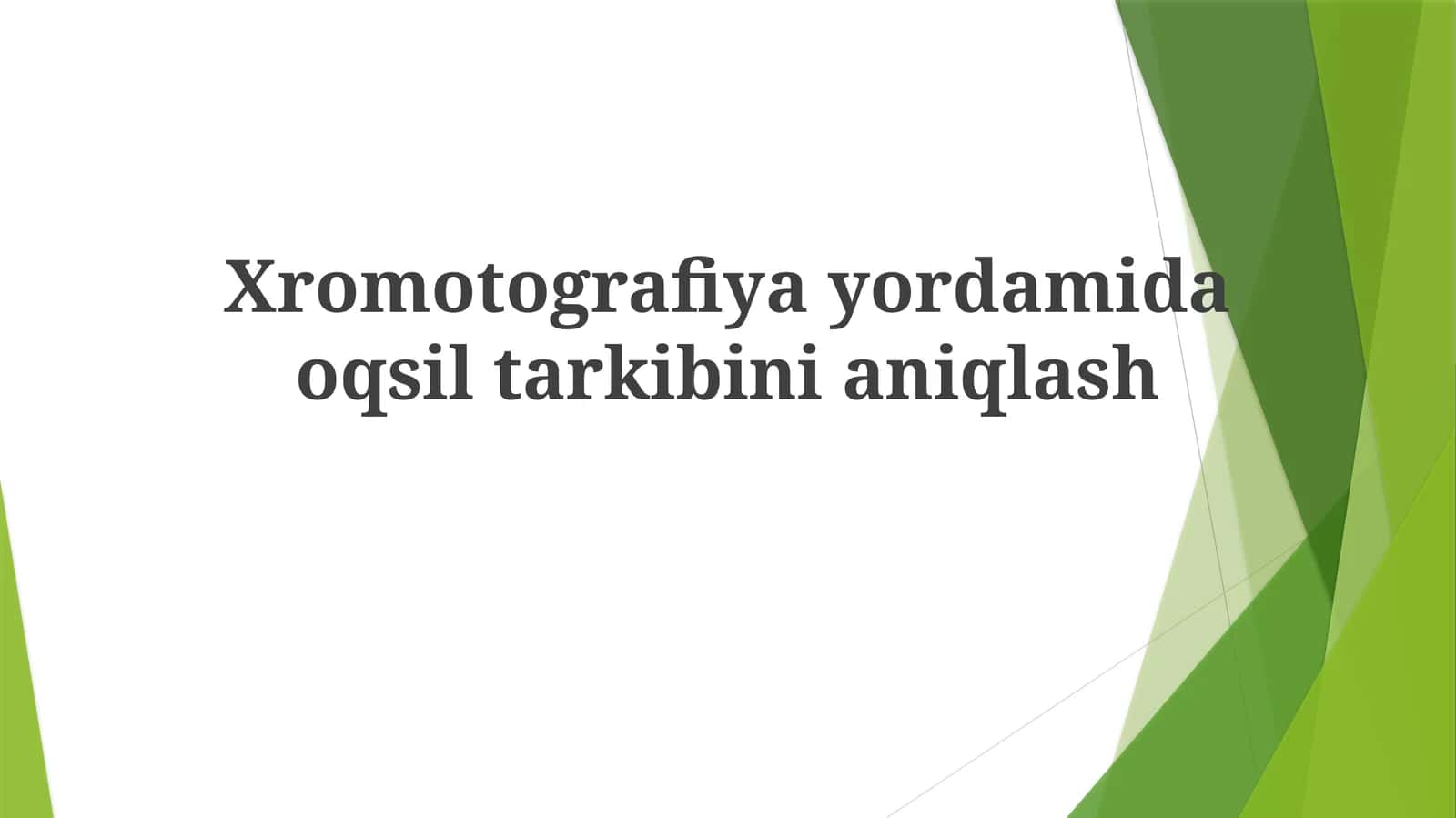 Oqsil xromatografiyasining qo'llanilishi