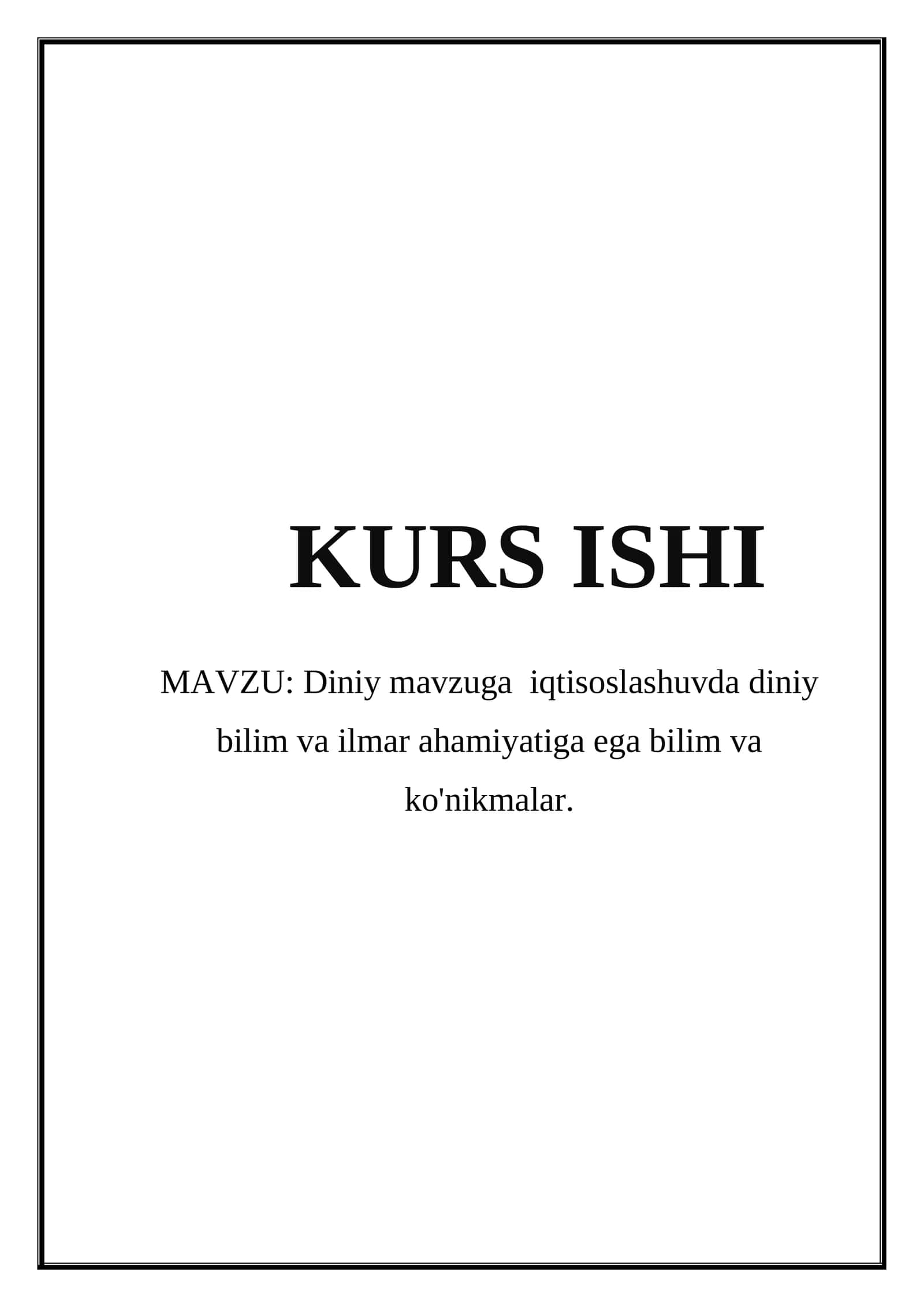 Diniy va dunyoviy qarashlar