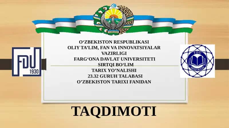 Taqdimot Buxoro amirligining vassal davlatga aylantirilishi