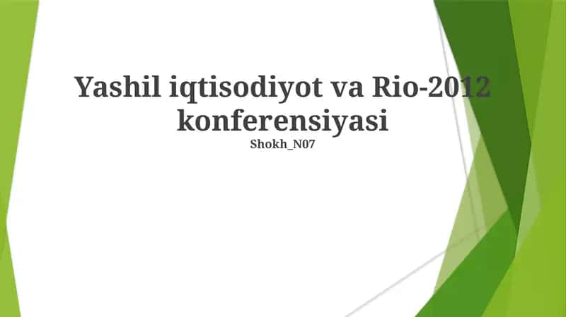 Rio-2012 konferensiyasi