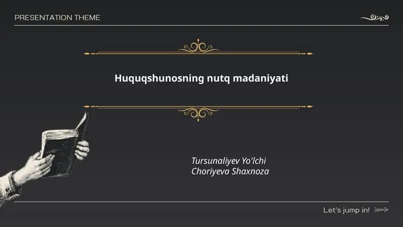 Huquqshunosning nutq madaniyati