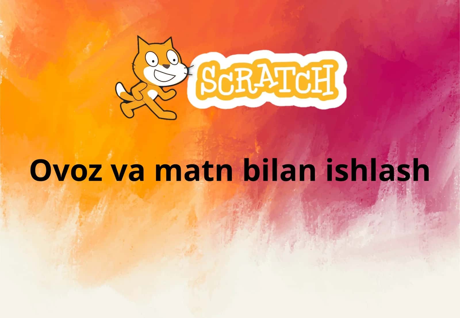 Scratch dasturiga asosiy ko'rsatmalar aks wait (so'raladigan va kutish) buyruqlari
