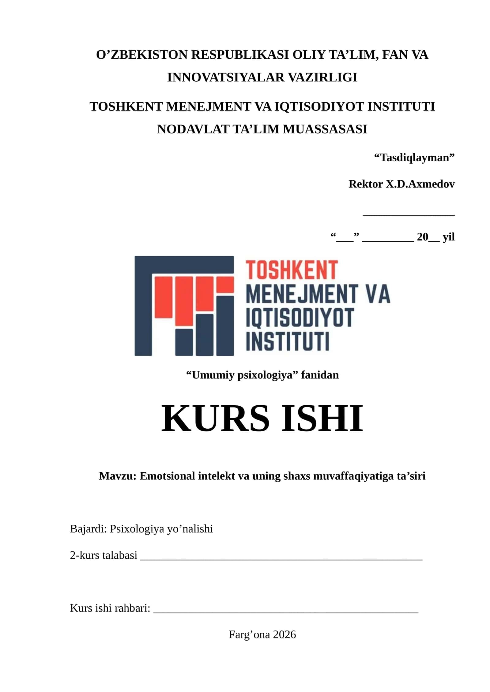 Emotsional intelekt va uning shaxs muvaffaqiyatiga ta’siri