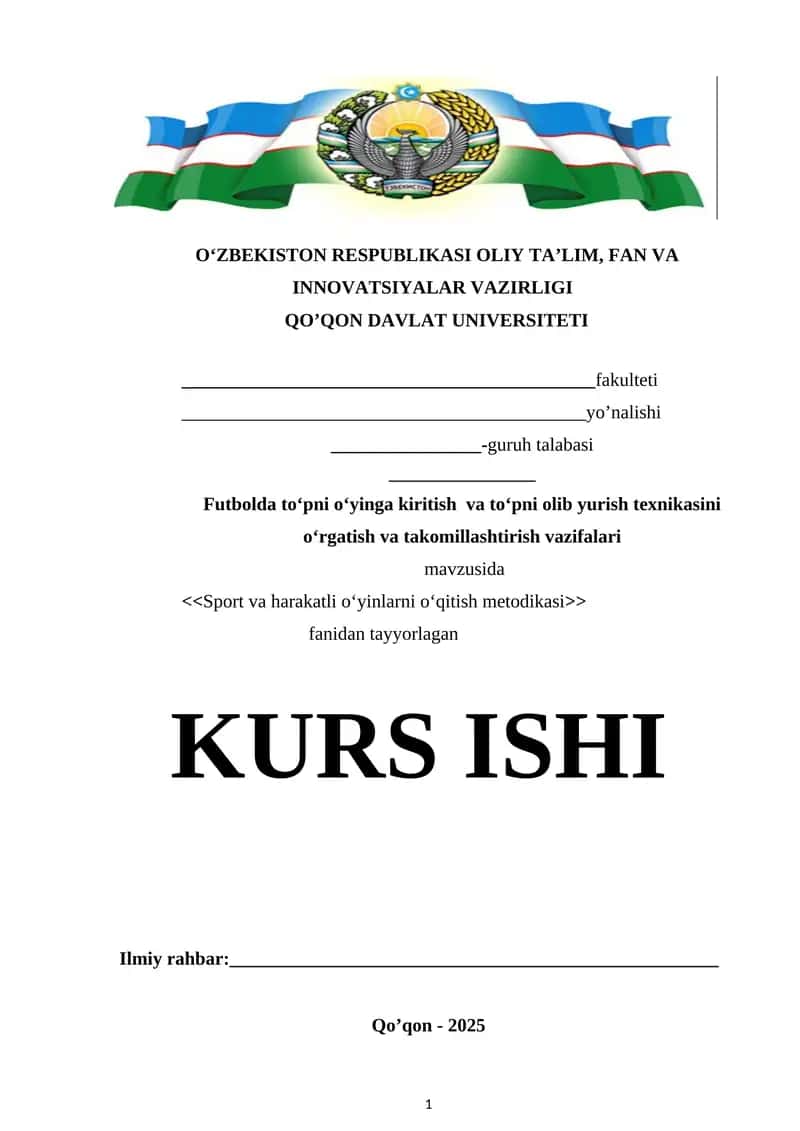 Futbolda toʻpni oʻyinga kiritish va toʻpni olib yurish texnikasini oʻrgatish va takomillashtirish vazifalari