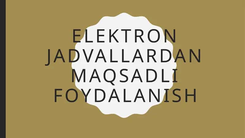 Elektronjadvaldanfoydalanish