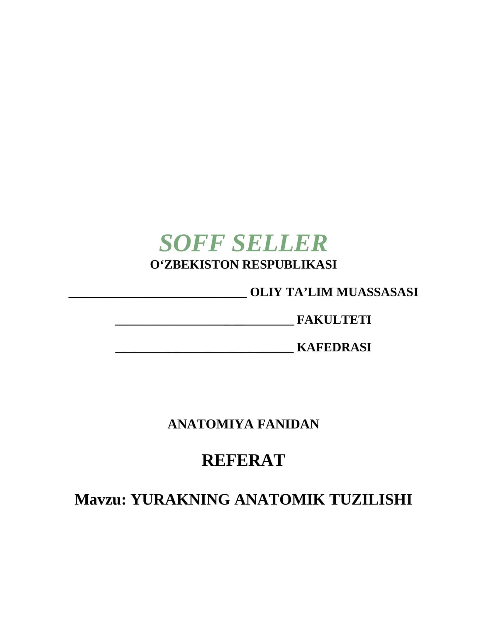 YURAKNING ANATOMIK TUZILISHI