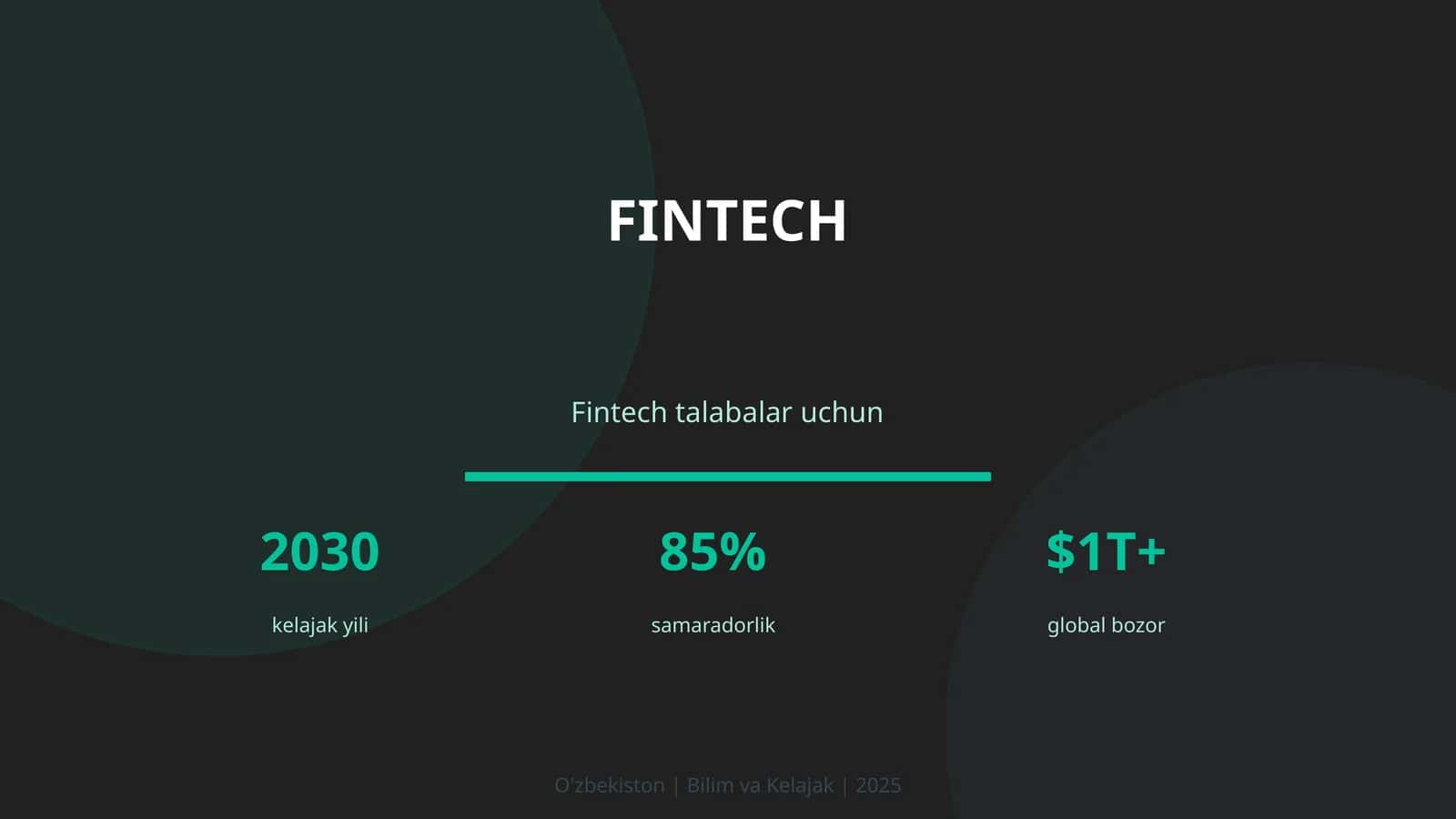 Fintech talabalar uchun