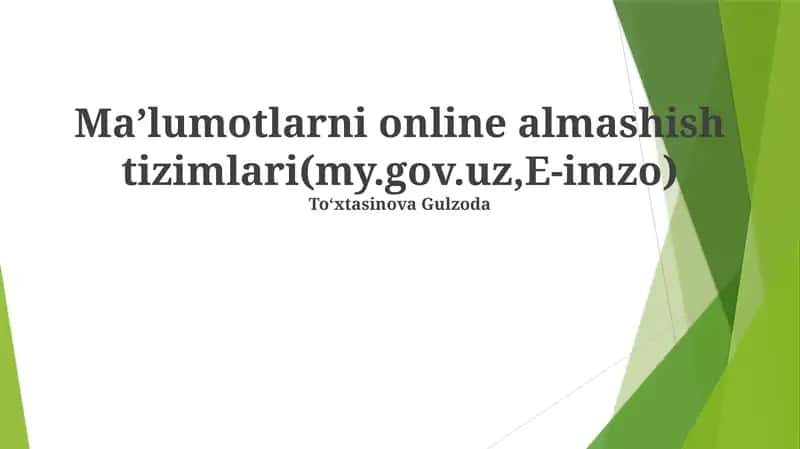 Elektron Raqamli Imzo (E-Imzo)