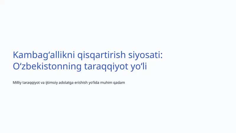Kambagʻallikni qisqartirish siyosati
