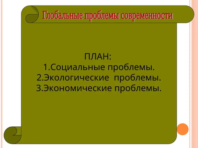 Глобальные проблемы современности