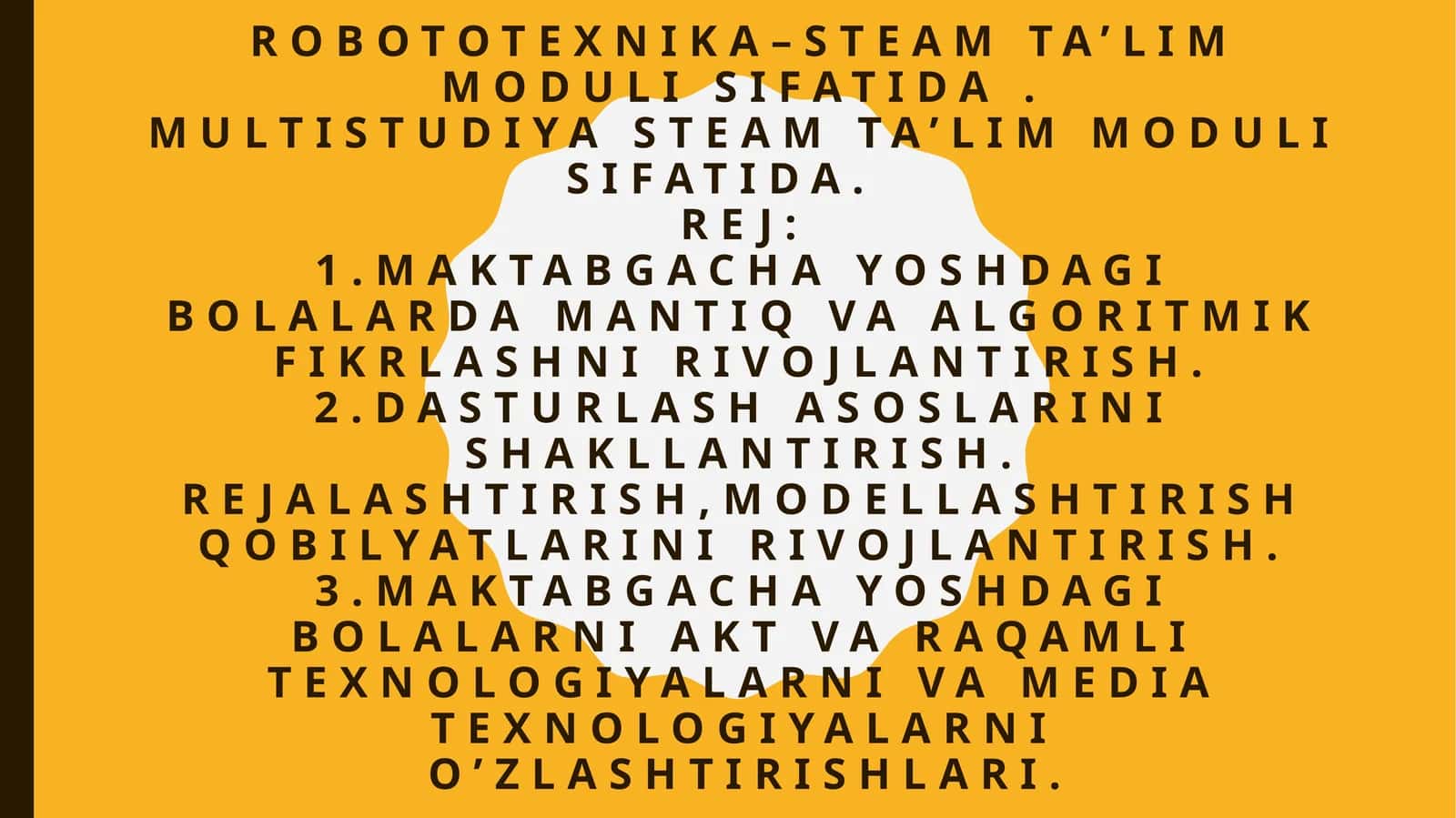 Robototexnika–STEAM ta’lim moduli sifatida