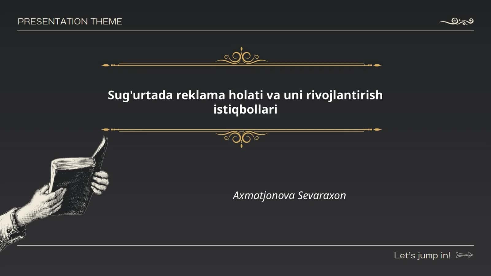 Sug'urtada reklama holati va uni rivojlantirish istiqbollari