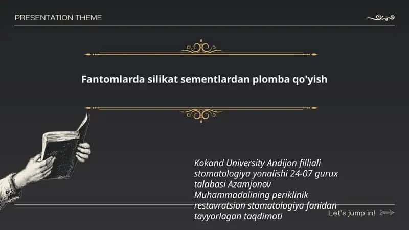 Fantomlarda silikat sementlardan plomba qo'yish