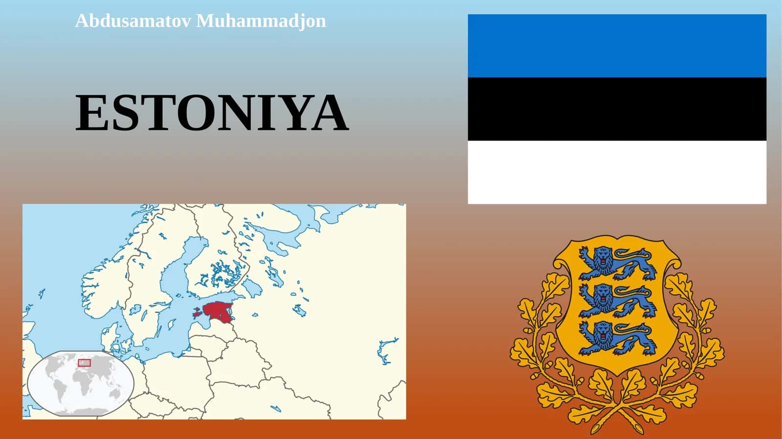 Estoniya–umumiyma’lumot