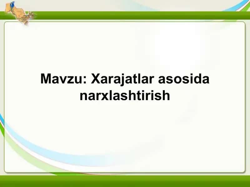 Ishlab Chiqarish Xarajatlari