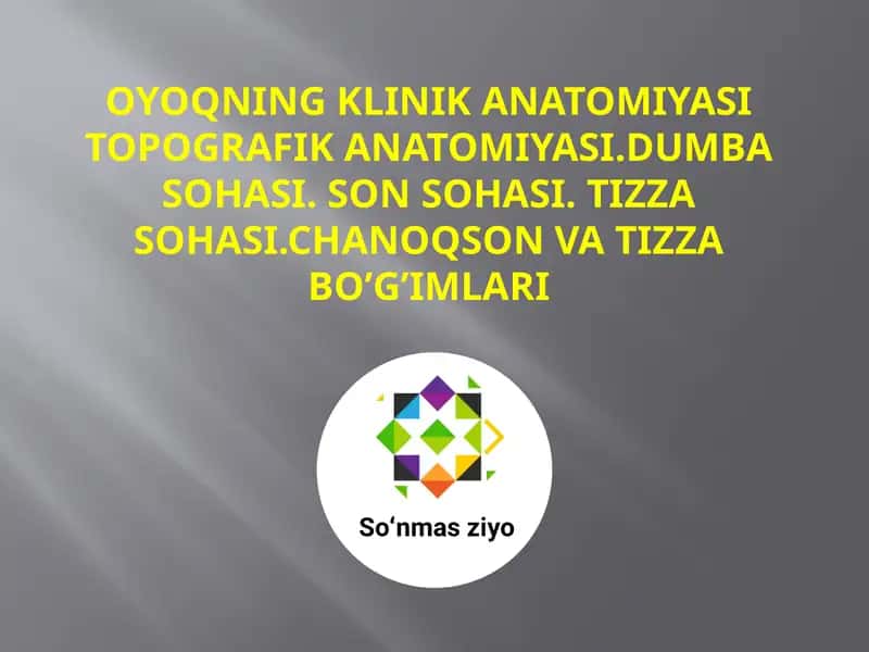 OYOQNING KLINIK ANATOMIYASI