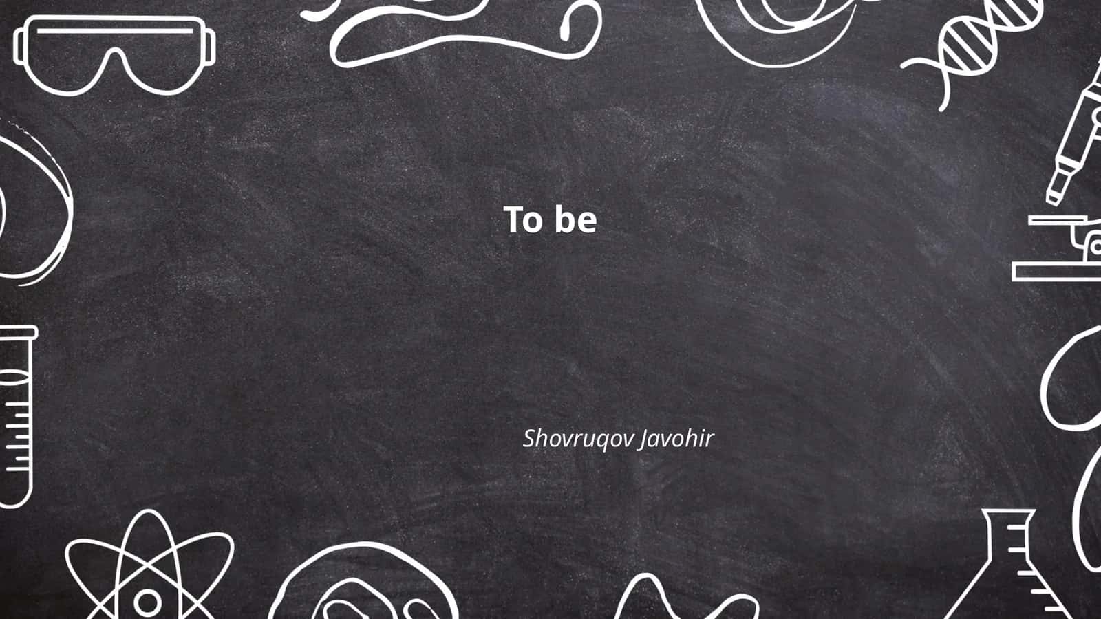 To be Shovruqov Javohir