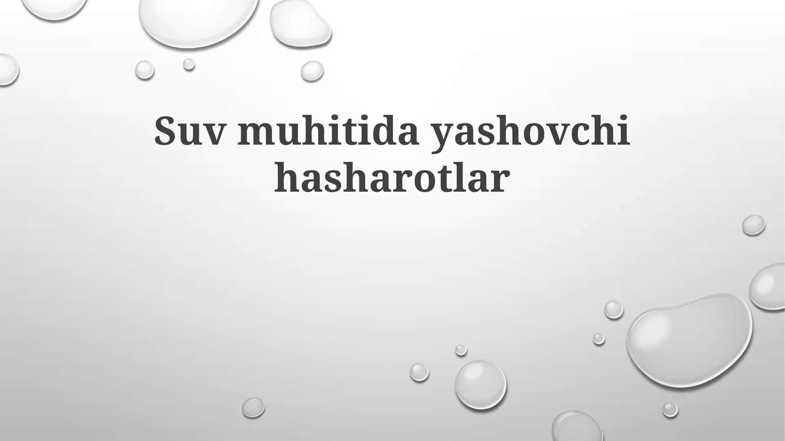 Suvmuhitidayashovchihasharotlar