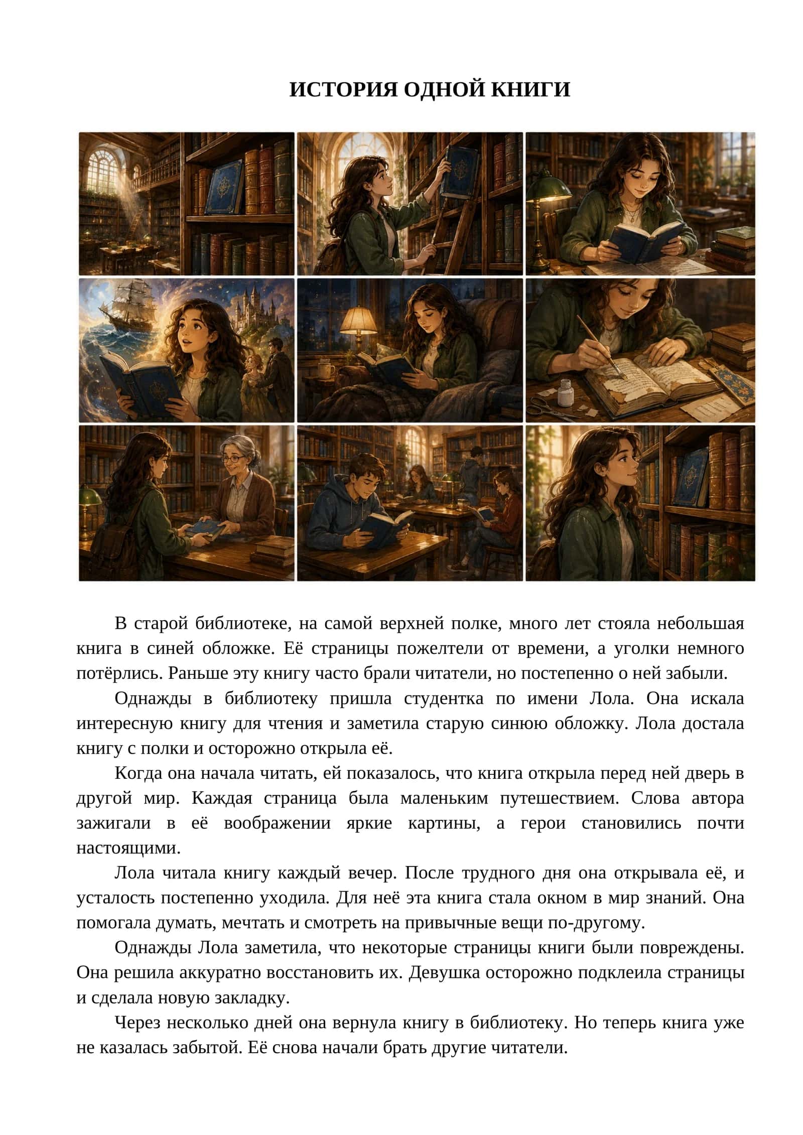 ИСТОРИЯ ОДНОЙ КНИГИ+ метафора.