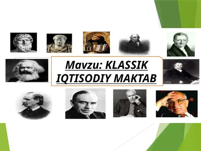 KLASSIK IQTISODIY MAKTAB